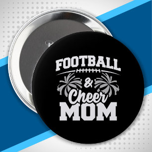 Badge Rond 10 Cm Football et Cheer Mom - Sports lycéens