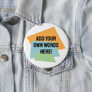 Badge Rond 10 Cm Formes rétro personnalisées
