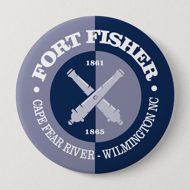 Badge Rond 10 Cm Fort Fisher (B&G) (Devant)