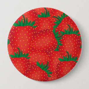 Badge Rond 10 Cm Fraises