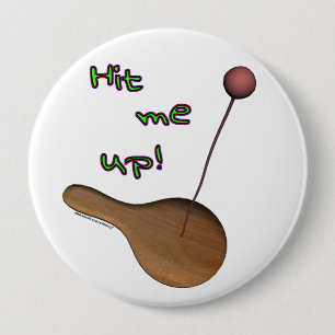 Badge Rond 10 Cm Frappez-moi ! Bouton