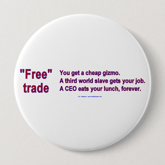 Badge Rond 10 Cm FreeTradeGizmo (Devant)