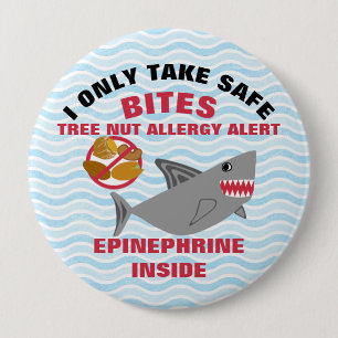 Badge Rond 10 Cm Garçons personnalisés par alerte d'allergie de