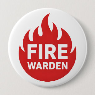 Badge Rond 10 Cm Gardien de sécurité incendie