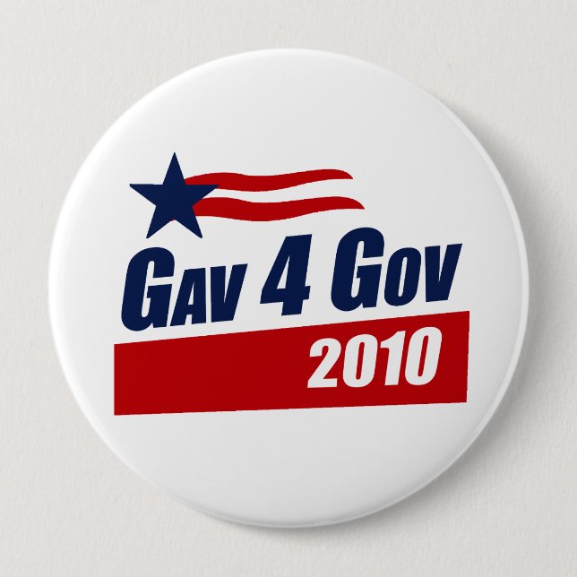 Badge Rond 10 Cm Gav pour le gouvernement 2010 (Devant)