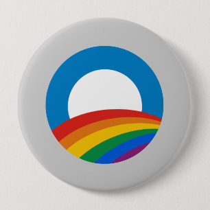 Badge Rond 10 Cm Gay pride d'Obama