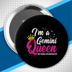 Badge Rond 10 Cm Gemini Anniversaire Reine Astrologie Zodiac Mai Ju