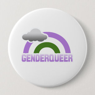 BADGE ROND 10 CM GENDERQUEER RAINBOW