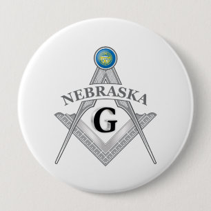 Badge Rond 10 Cm Gîte de franc-maçonnerie de l'état du Nebraska