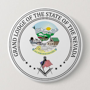 Badge Rond 10 Cm Gîte de franc-maçonnerie de l'état du Nevada