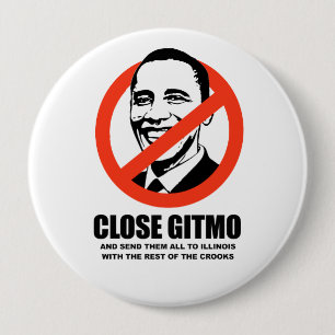 Badge Rond 10 Cm Gitmo étroit et les envoient à l'Illinois