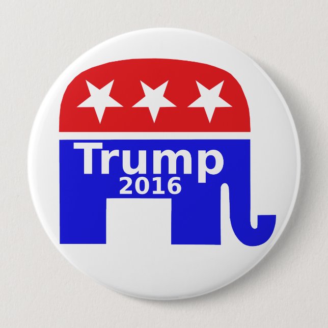 Badge Rond 10 Cm Gop de campagne de l'atout 2016 (Devant)