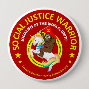 Badge Rond 10 Cm Guerrier de justice sociale