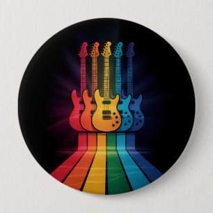 Badge Rond 10 Cm Guitare Lover
