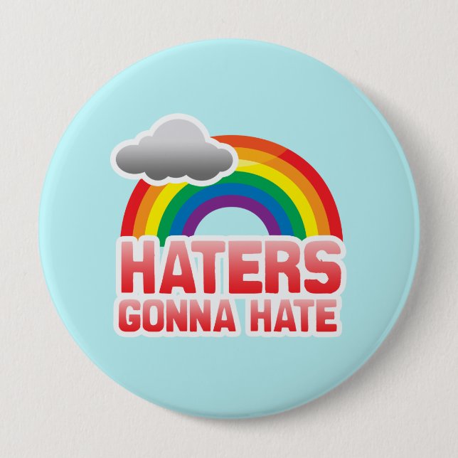BADGE ROND 10 CM HAINEUX ALLANT DÉTESTER - .PNG (Devant)