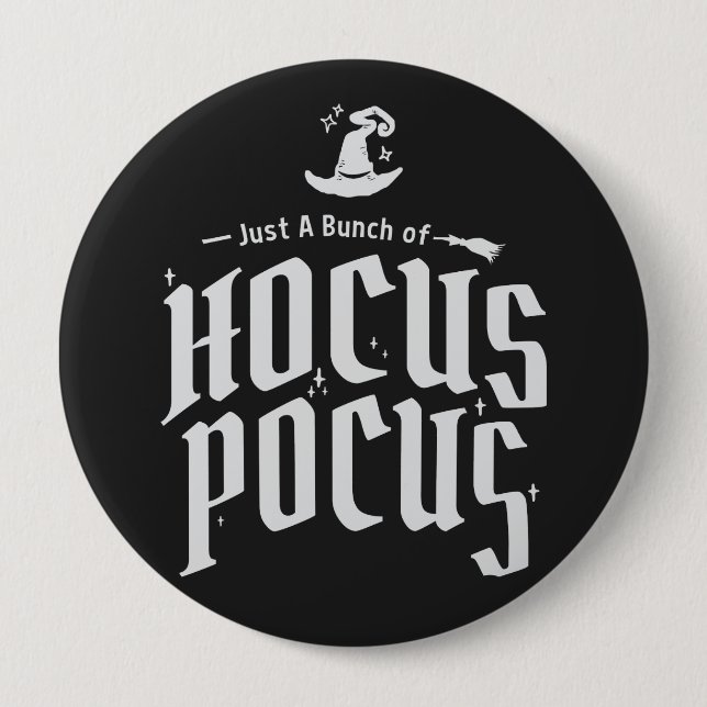 Badge Rond 10 Cm Halloween drôle Hocus Pocus Witch (Devant)