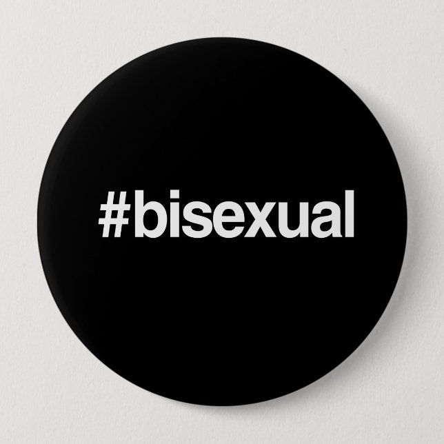 BADGE ROND 10 CM HASHTAG BISEXUEL (Devant)