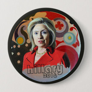 Badge Rond 10 Cm hillary 2016