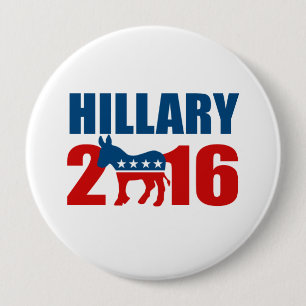 Badge Rond 10 Cm HILLARY CLINTON DÉMOCRATE 2016.png