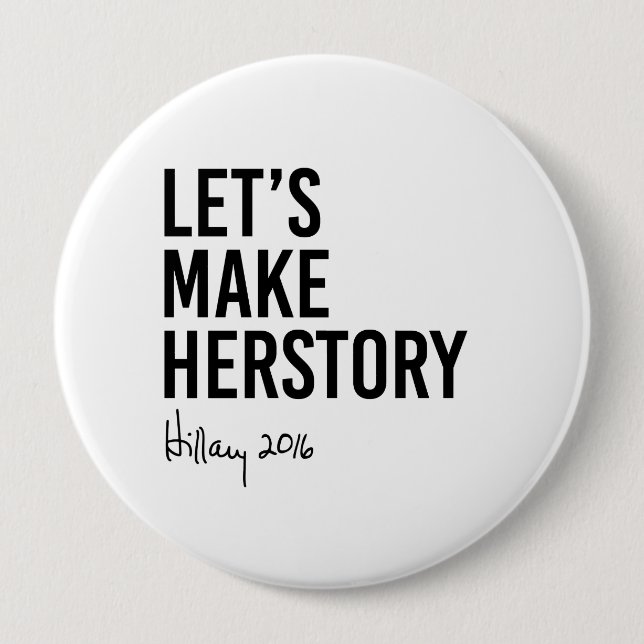 Badge Rond 10 Cm Hillary - faisons Herstory - (Devant)