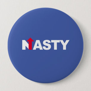 Badge Rond 10 Cm HILLARY MÉCHANTE -- Élection présidentielle 2016 -