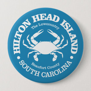 Badge Rond 10 Cm Hilton Head Island (crabe)