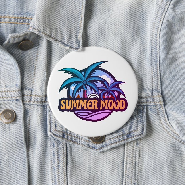 Badge Rond 10 Cm Humeur d'été (En situation)
