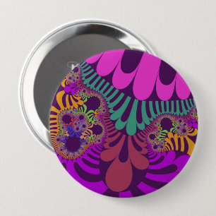 Badge Rond 10 Cm Humeur violette et rose