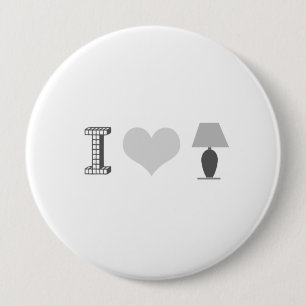 BADGE ROND 10 CM I LAMPE DE COEUR