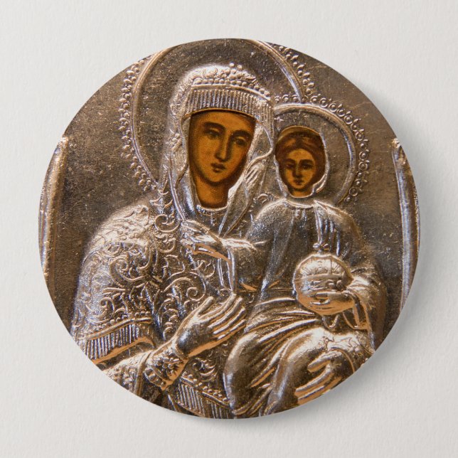 Badge Rond 10 Cm Icône orthodoxe (Devant)