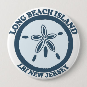 Badge Rond 10 Cm Île de Long Beach