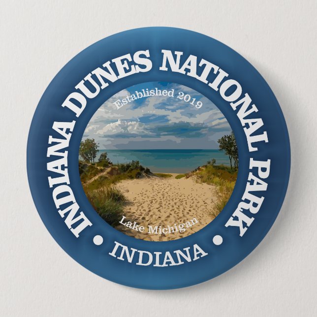 Badge Rond 10 Cm Indiana Dunes NP2 (Devant)