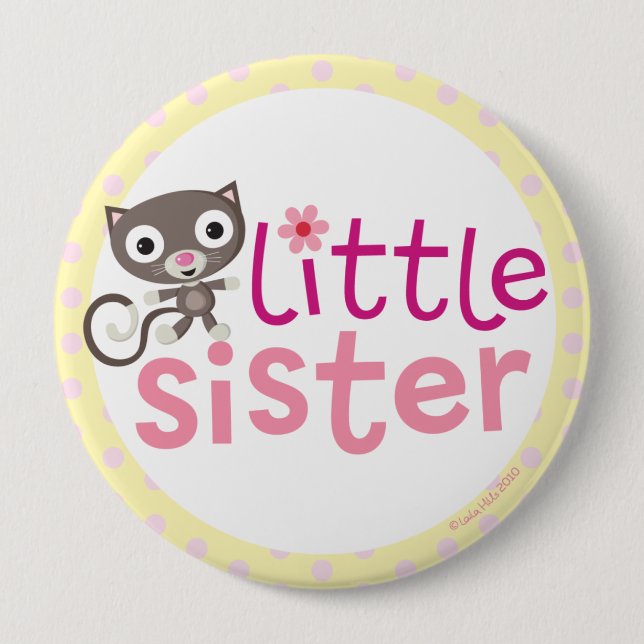 Badge Rond 10 Cm insigne/bouton de petite soeur (Devant)