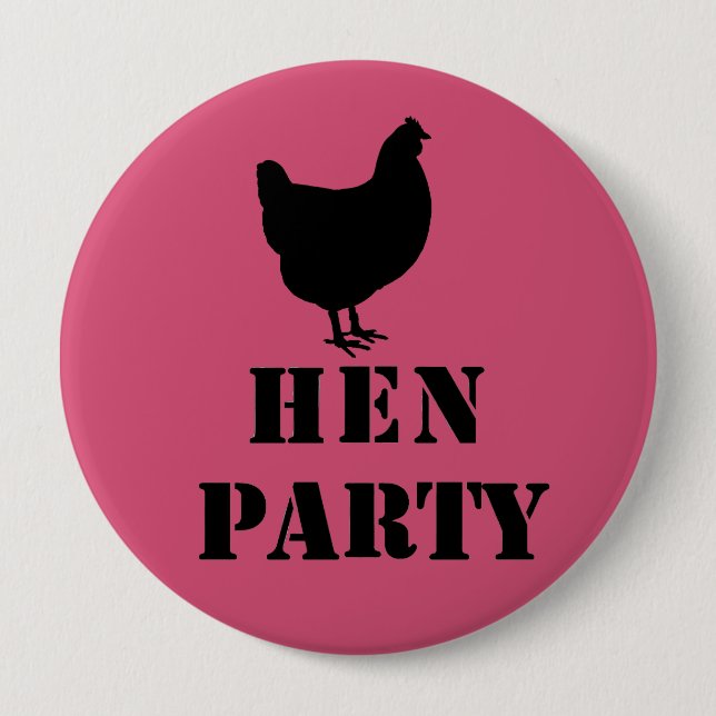 Badge Rond 10 Cm Insignes "de partie de poule" (Devant)