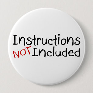 Badge Rond 10 Cm Instructions non incluses