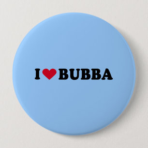 BADGE ROND 10 CM J'AIME BUBBA