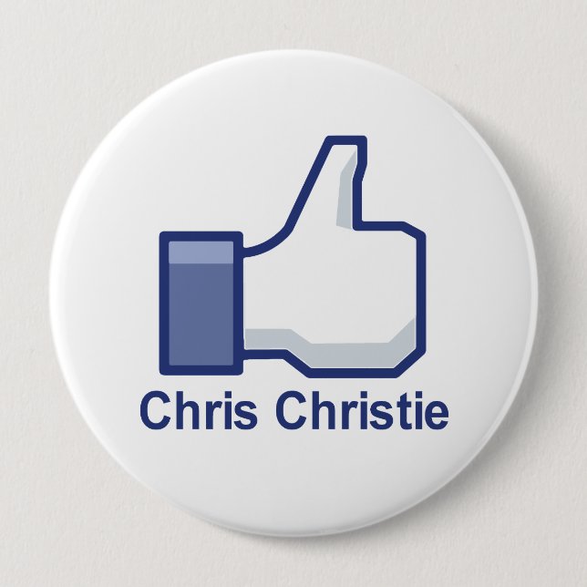 BADGE ROND 10 CM J'AIME CHRIS CHRISTIE (Devant)