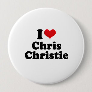 BADGE ROND 10 CM J'AIME CHRISTIE DE CHRIS