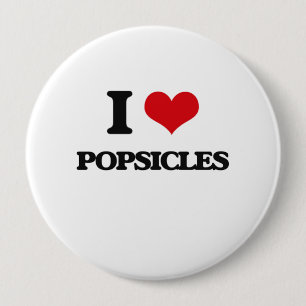 Badge Rond 10 Cm J'aime des Popsicles