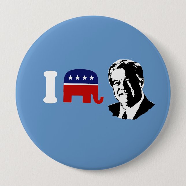 Badge Rond 10 Cm J'Aime Haley Barbour (Devant)