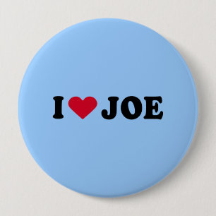 BADGE ROND 10 CM J'AIME JOE