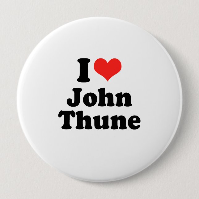 Badge Rond 10 Cm J'aime John Thune (Devant)