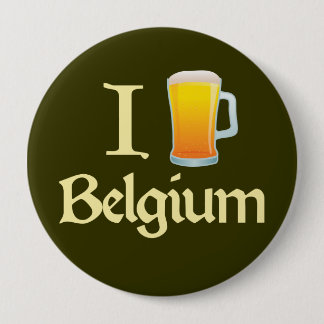 Badge Rond 10 Cm J'aime la Belgique