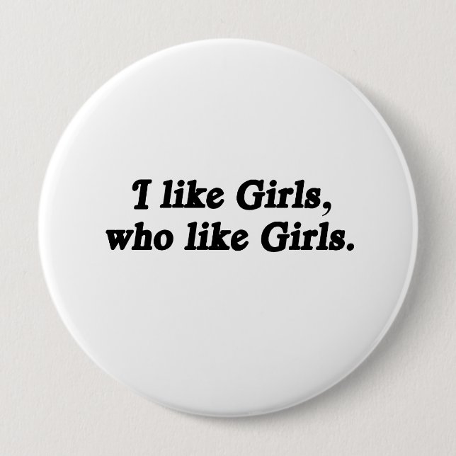 Badge Rond 10 Cm J'aime les filles (Devant)