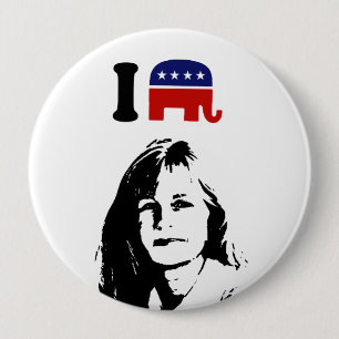 Badge Rond 10 Cm J'aime Liz Cheney