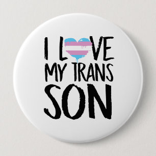 Badge Rond 10 Cm J'aime mon fils de transport