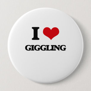 Badge Rond 10 Cm J'aime rire nerveusement