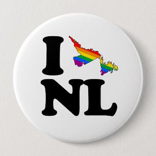 BADGE ROND 10 CM J'AIME TERRE-NEUVE GAIE - .PNG