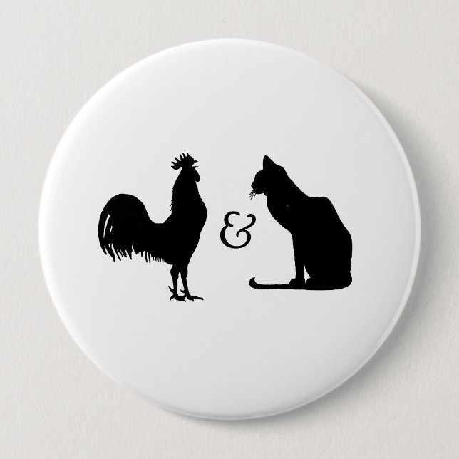 Badge Rond 10 Cm J'aime tous les deux (Devant)