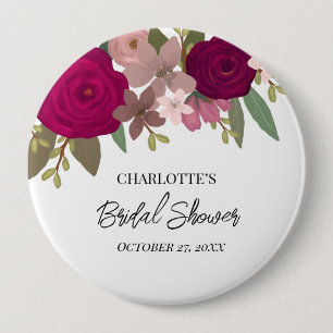 Badge Rond 10 Cm Jardin Moderne de Mariage Bourguignon 